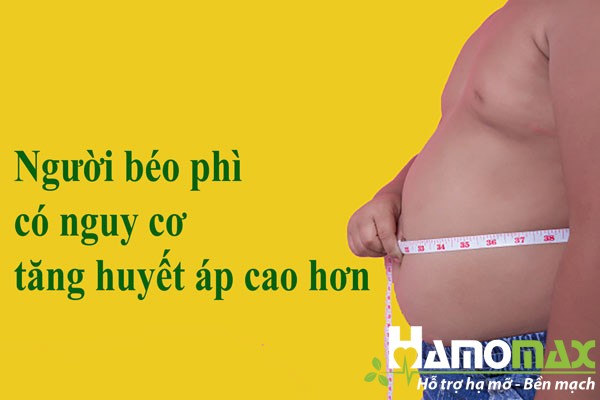 Người béo phì có nguy cơ tăng huyết áp cao hơn người bình thường