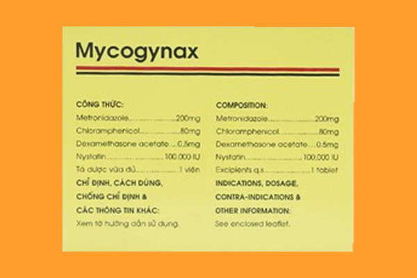 Thành phần in trên vỏ hộp Mycogynax