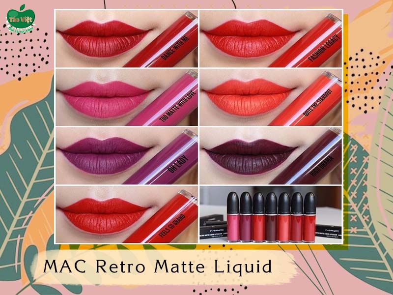 Bảng màu dòng MAC Retro Matte Liquid