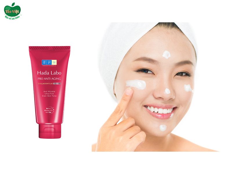 Hada Labo Pro Anti Aging Collagen Plus Cleanser màu đỏ