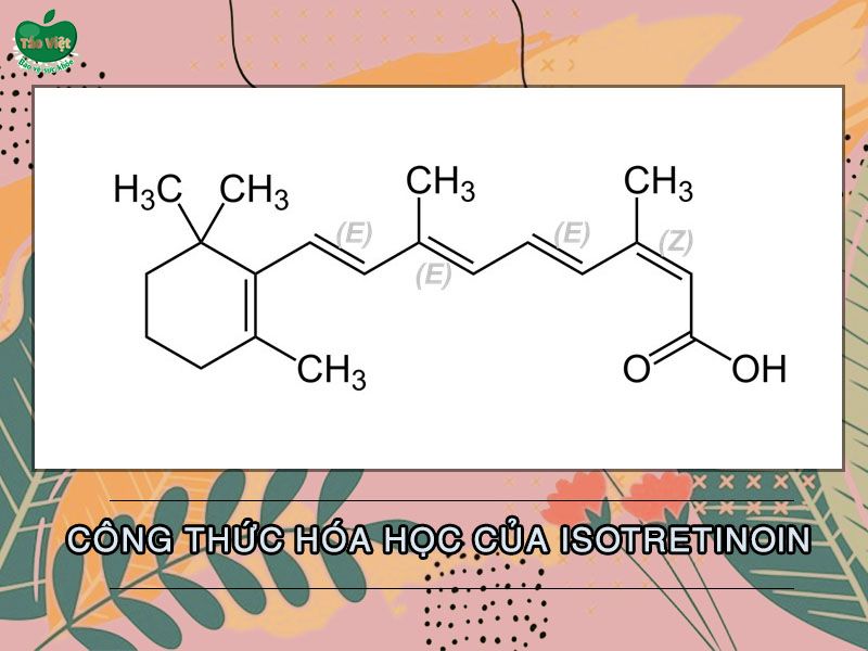 Cấu trúc hóa học của Isotretinoin.