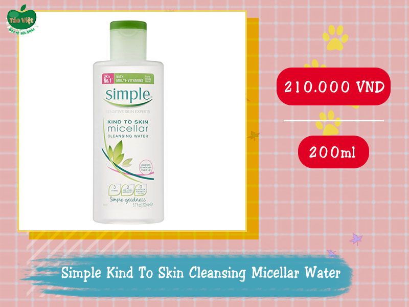 Nước tẩy trang Simple Kind To Skin Cleansing Micellar Water