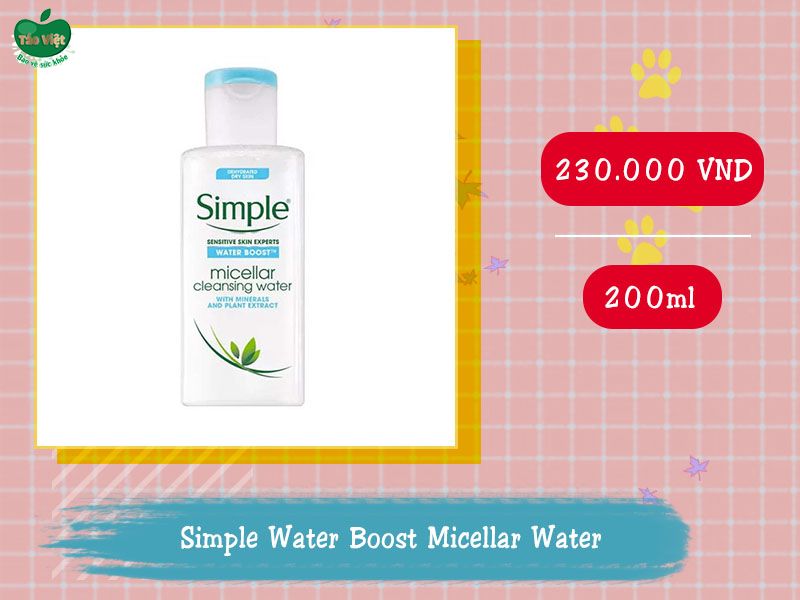 Nước tẩy trang Simple Water Boost Micellar Water