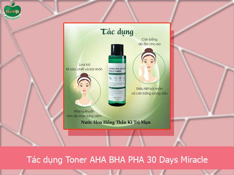 Công dụng của AHA BHA PHA 30 Days Miracle Toner