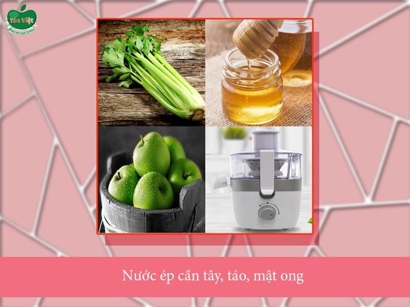 Nước ép cần tây, táo, mật ong